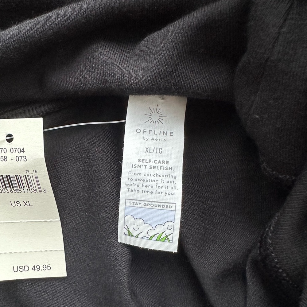OFFLINE By Aerie OG Foldover High Waisted Super Flare Legging in Black Size XL - Picture 8 of 11